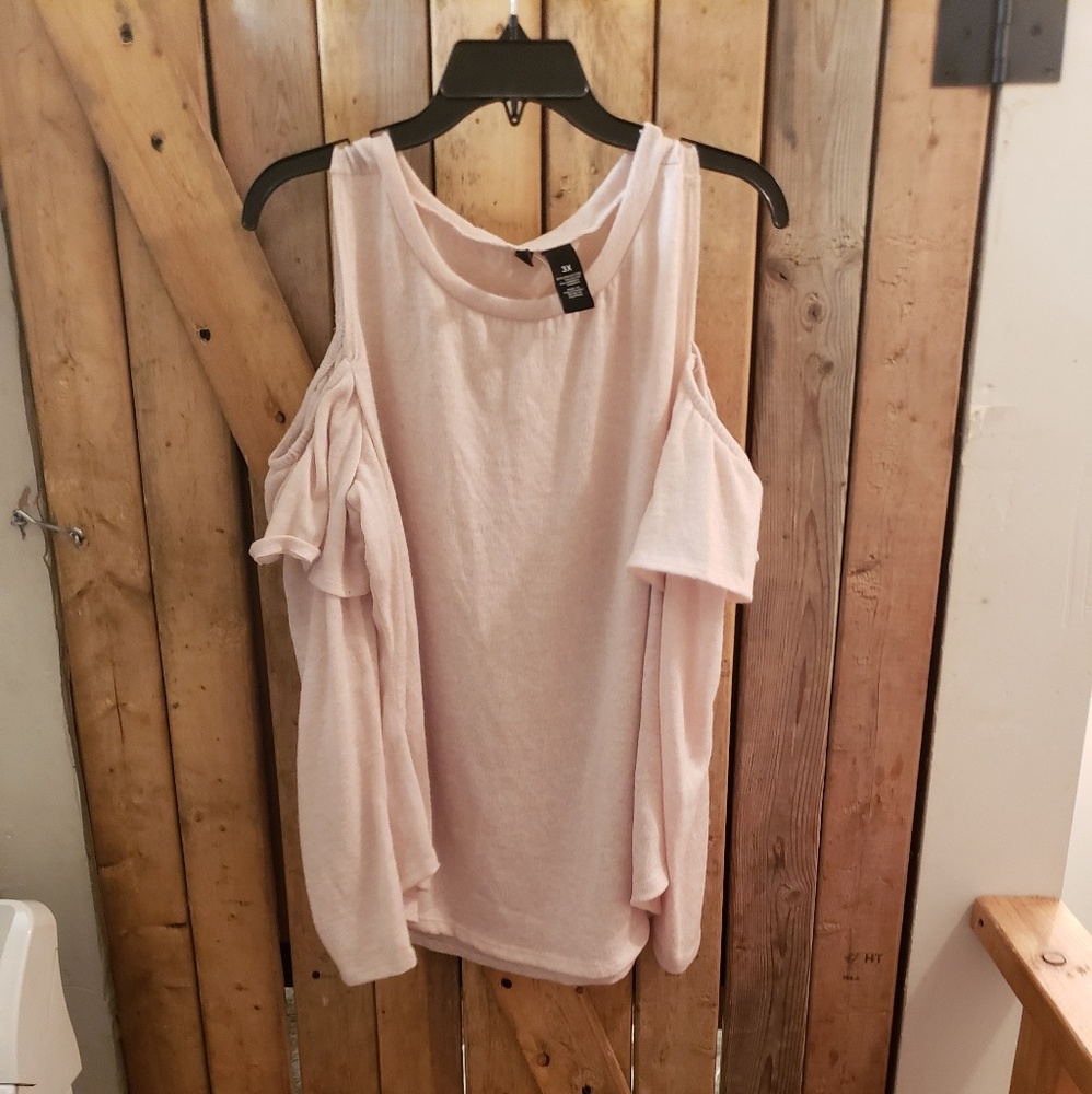 Long sleeve top with spaghetti straps